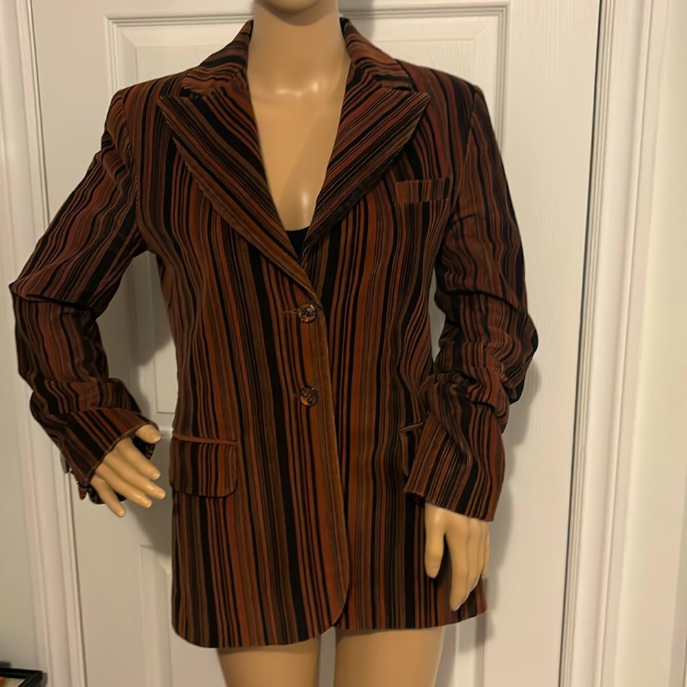 VINTAGE CORDUROY PINSTRIPE JACKET BLAZER SUIT JACKET MANUSCRIPT SIZE LARGE